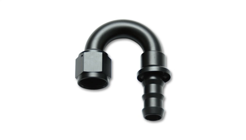 Vibrant -4AN Push-On 180 Deg Hose End Fitting - Aluminum