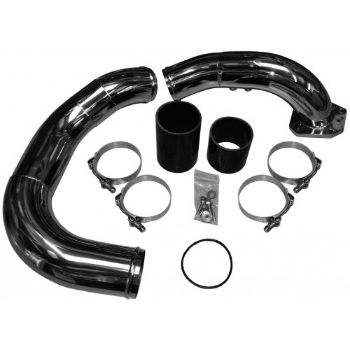 6.4 Coldside Kit 08-10 Ford Super Duty Power Stroke Stainless Raw No Limit Fabrication