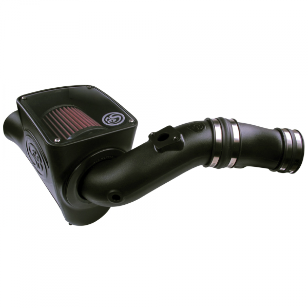 Cold Air Intake For 03-07 Ford V8-6.0L Powerstroke Cotton Cleanable Red S&B