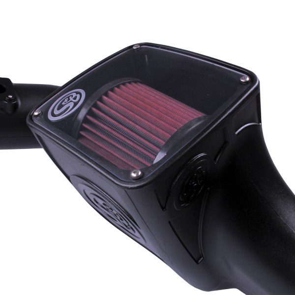 Cold Air Intake For 03-07 Ford V8-6.0L Powerstroke Cotton Cleanable Red S&B