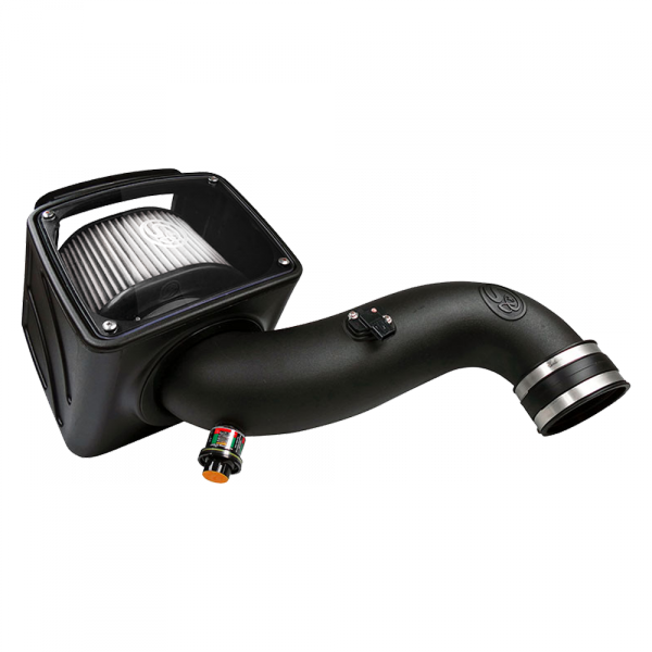 Cold Air Intake For 07-10 Chevrolet Silverado / GMC Sierra V8-6.6L LMM Duramax Dry Extendable White S&B