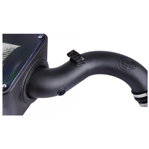 Cold Air Intake For 01-04 Chevrolet Silverado GMC Sierra V8-6.6L LB7 Duramax Dry Extendable White S&B