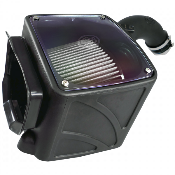Cold Air Intake For 01-04 Chevrolet Silverado GMC Sierra V8-6.6L LB7 Duramax Dry Extendable White S&B