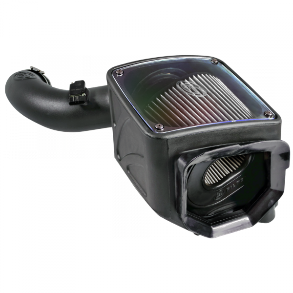 Cold Air Intake For 01-04 Chevrolet Silverado GMC Sierra V8-6.6L LB7 Duramax Dry Extendable White S&B