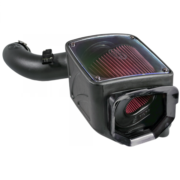 Cold Air Intake For 01-04 Chevrolet Silverado GMC Sierra V8-6.6L LB7 Duramax Cotton Cleanable Red S&B