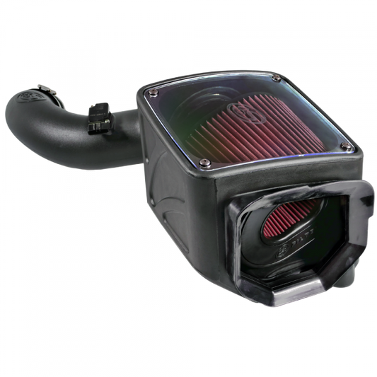 Cold Air Intake For 01-04 Chevrolet Silverado GMC Sierra V8-6.6L LB7 Duramax Cotton Cleanable Red S&B