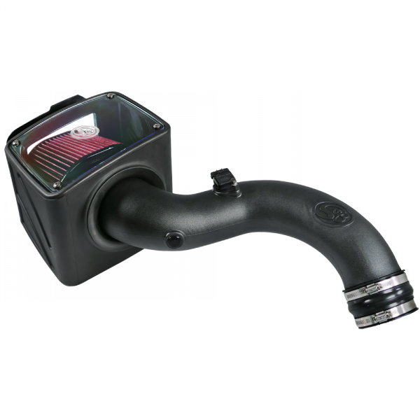 Cold Air Intake For 01-04 Chevrolet Silverado GMC Sierra V8-6.6L LB7 Duramax Cotton Cleanable Red S&B