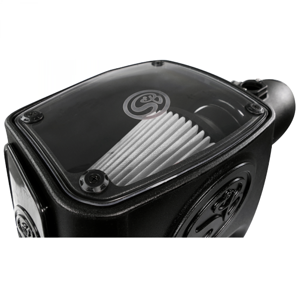 Cold Air Intake For 08-10 Ford F250 F350 V8-6.4L Powerstroke Dry Extendable White S&B