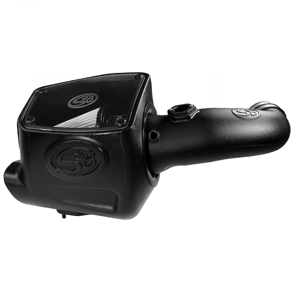Cold Air Intake For 08-10 Ford F250 F350 V8-6.4L Powerstroke Dry Extendable White S&B