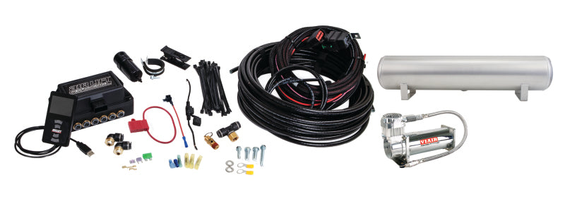 Air Lift Performance 3P (1/4 Air Line 4 Gal 5-Port Raw Aluminum Tank VIAIR 444C Comp)