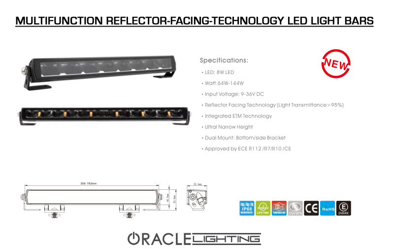 Oracle Lighting Multifunction Reflector-Facing Technology LED Light Bar - 20in NO RETURNS