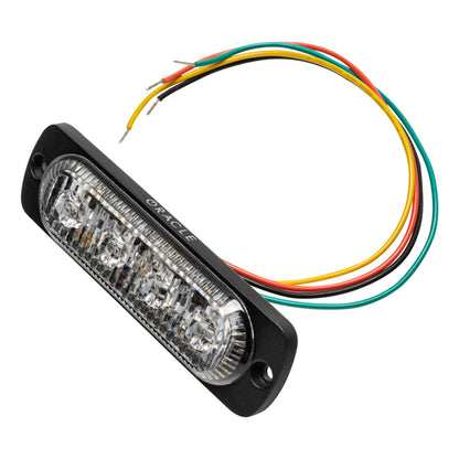 Oracle 4 LED Dual Color Slim Strobe - Amber/White NO RETURNS