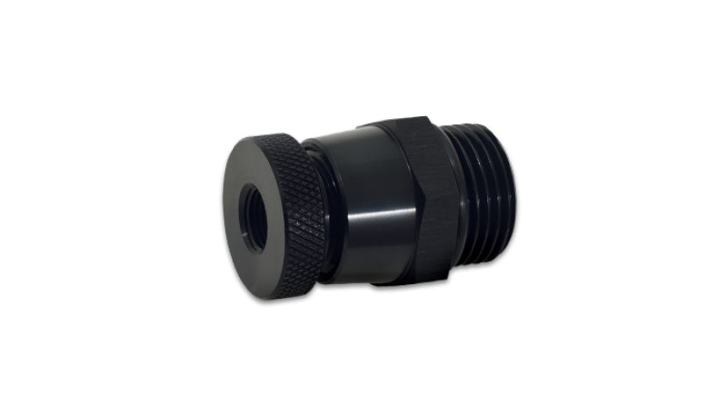 Vibrant 8 ORB to 1/8 NPT Aluminum Drain Valve - Black