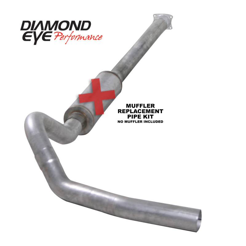 Diamond Eye KIT 4in CB MFLR RPLCMENT PIPE SGL AL: 01-05 CHEVY/GMC 6.6L 2500/3500