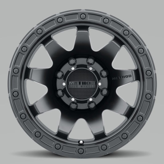 Method MR317 20x9 +18mm Offset 8x180 130.81mm CB Matte Black Wheel