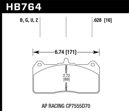 Hawk AP Racing Caliper w/ 36mm Rotor HPS 5.0 Performance Street Brake Pads