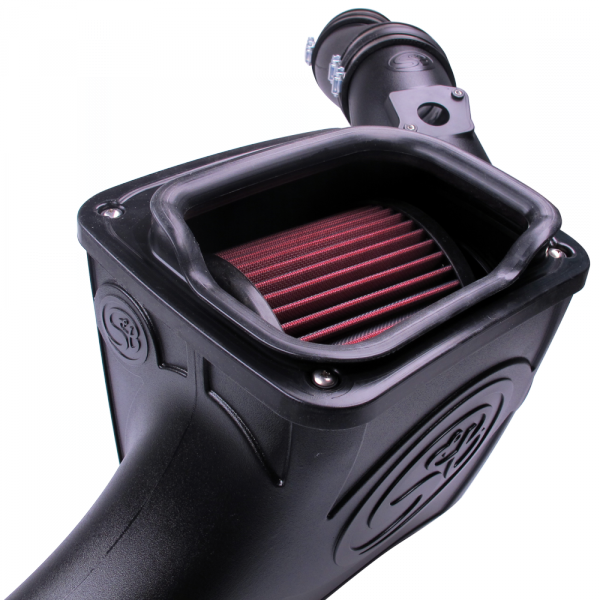 Cold Air Intake For 03-07 Ford V8-6.0L Powerstroke Cotton Cleanable Red S&B