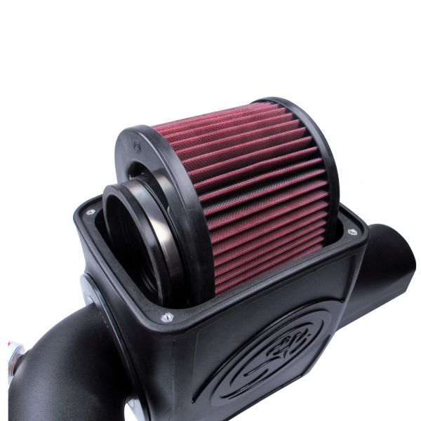 Cold Air Intake For 03-07 Ford V8-6.0L Powerstroke Cotton Cleanable Red S&B