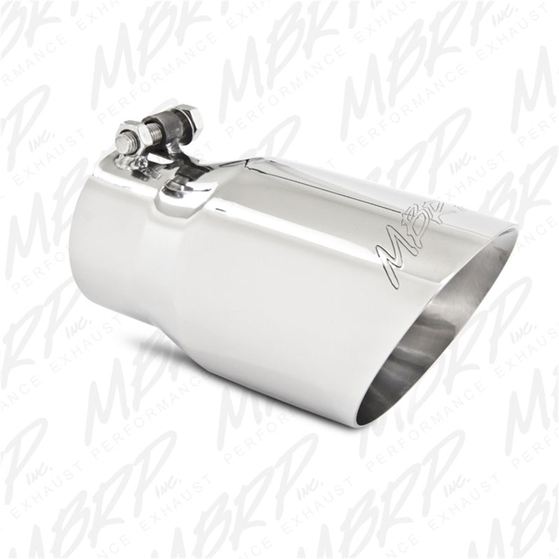 MBRP Universal Tip 4in O.D. Dual Wall Angled 3in inlet 8in length T304