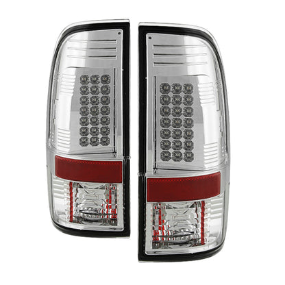 Spyder Ford Super Duty 08-15 LED Tail Lights Chrome ALT-YD-FS07-LED-C