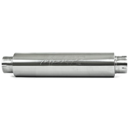 MBRP Universal Quiet Tone Muffler 4in Inlet/Outlet 24in Body 6in Dia 30in Overall T304