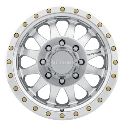 Method MR304 Double Standard 17x8.5 0mm Offset 8x6.5 130.81mm CB Machined/Clear Coat Wheel