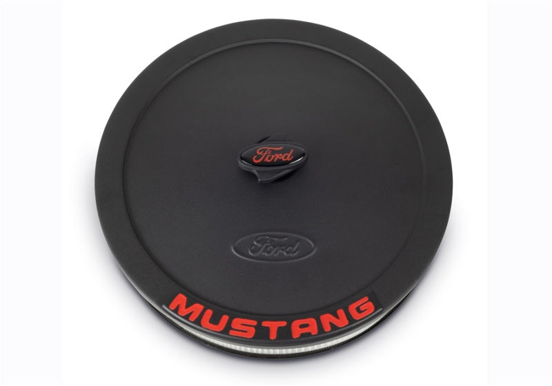 Ford Racing Air Cleaner Kit - Black Crinkle Finish w/ Red Mustang Emblem