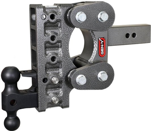 Gen-Y The Boss Torsion-Flex 2.5in Shank 7.5in Drop 16K Hitch w/GH-051 Dual-Ball/GH-032 Pintle Lock