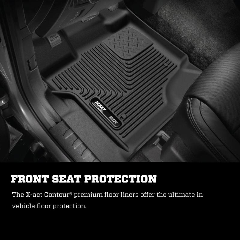 Husky Liners 15-23 Ford F-150 SuperCrew Cab X-Act Contour Front & 2nd Row Seat Floor Liners - Black