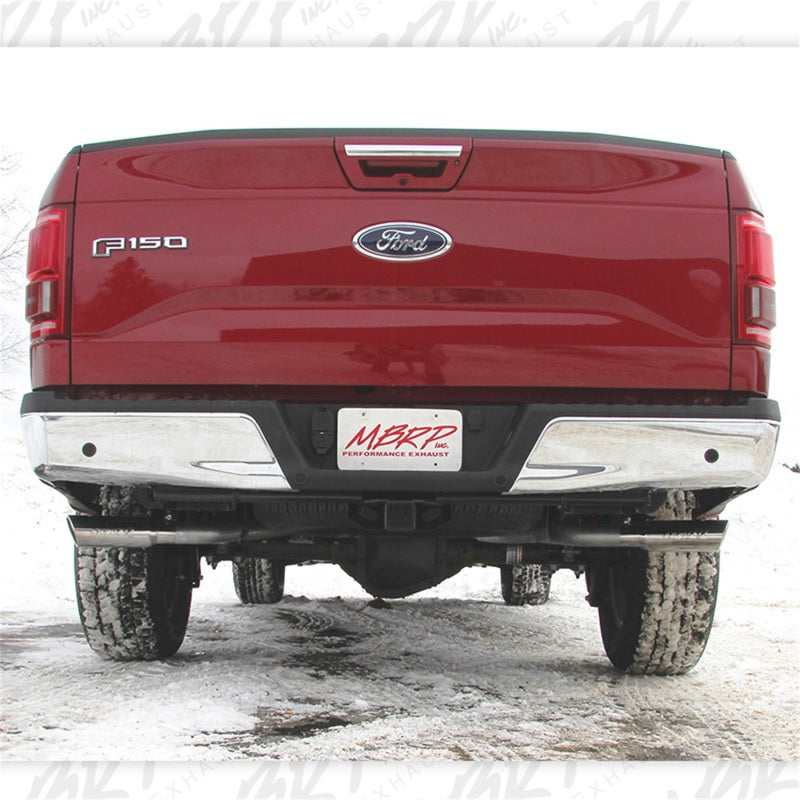 MBRP 2015 Ford F-150 2.7L / 3.5L EcoBoost 2.5in Cat Back Dual Side Split Alum Exhaust System