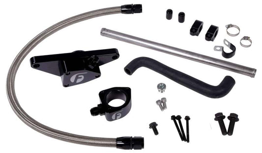 Fleece Performance 03-05 Auto Trans Cummins Coolant Bypass Kit w/ Stainless Steel Braided Line