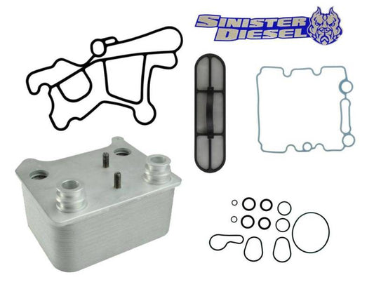 Sinister Diesel 03-07 Ford Powerstroke 6.0L Oil Cooler Kit (Includes Gaskets & O-Rings)